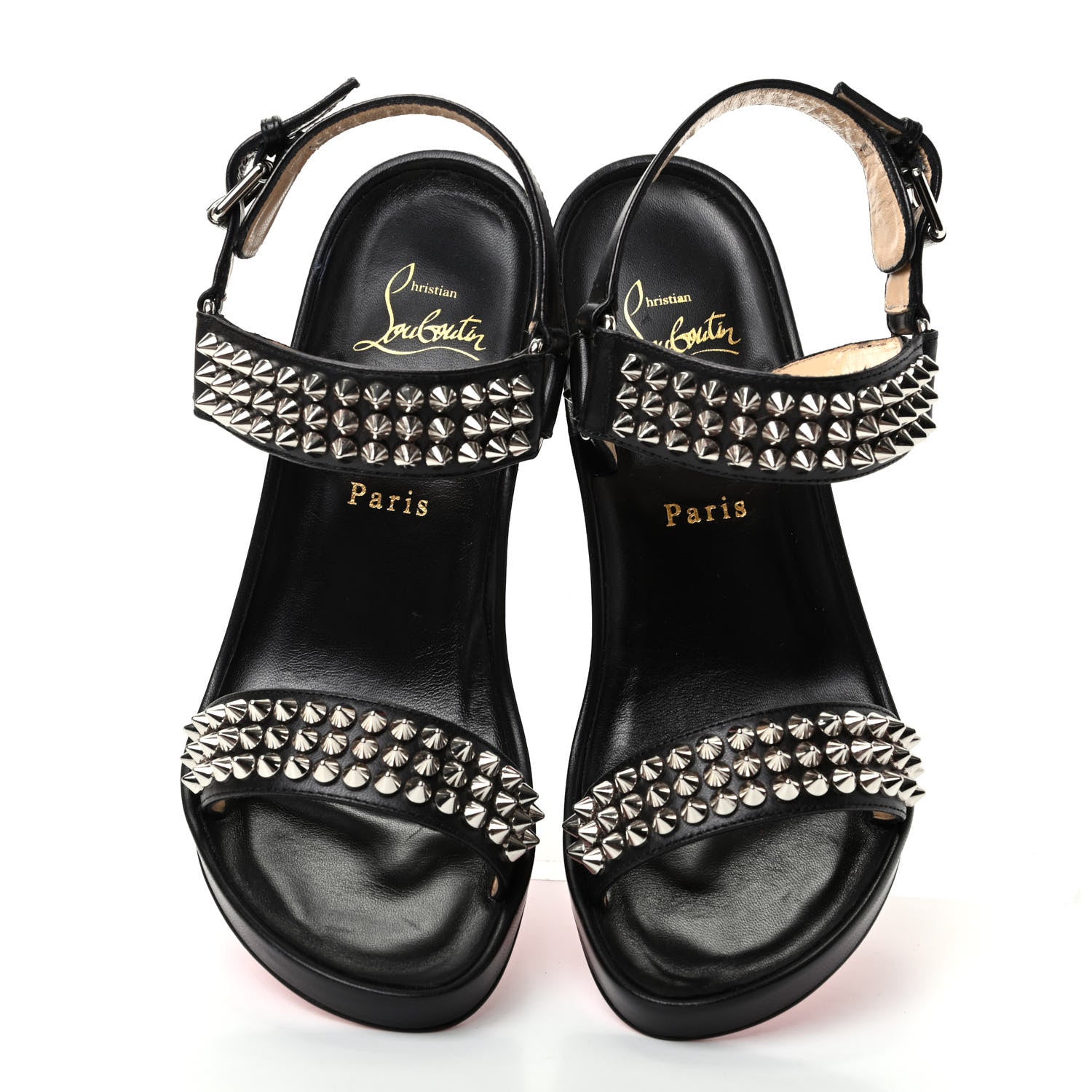 Christian Louboutin Nappa Spike Bikool 85 Sandals 36.5 Black 5 of 10