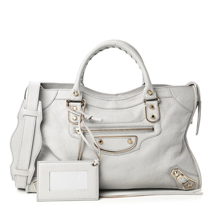 Balenciaga Chevre Gold Metallic Edge Hardware City Gris Perle 1 of 10