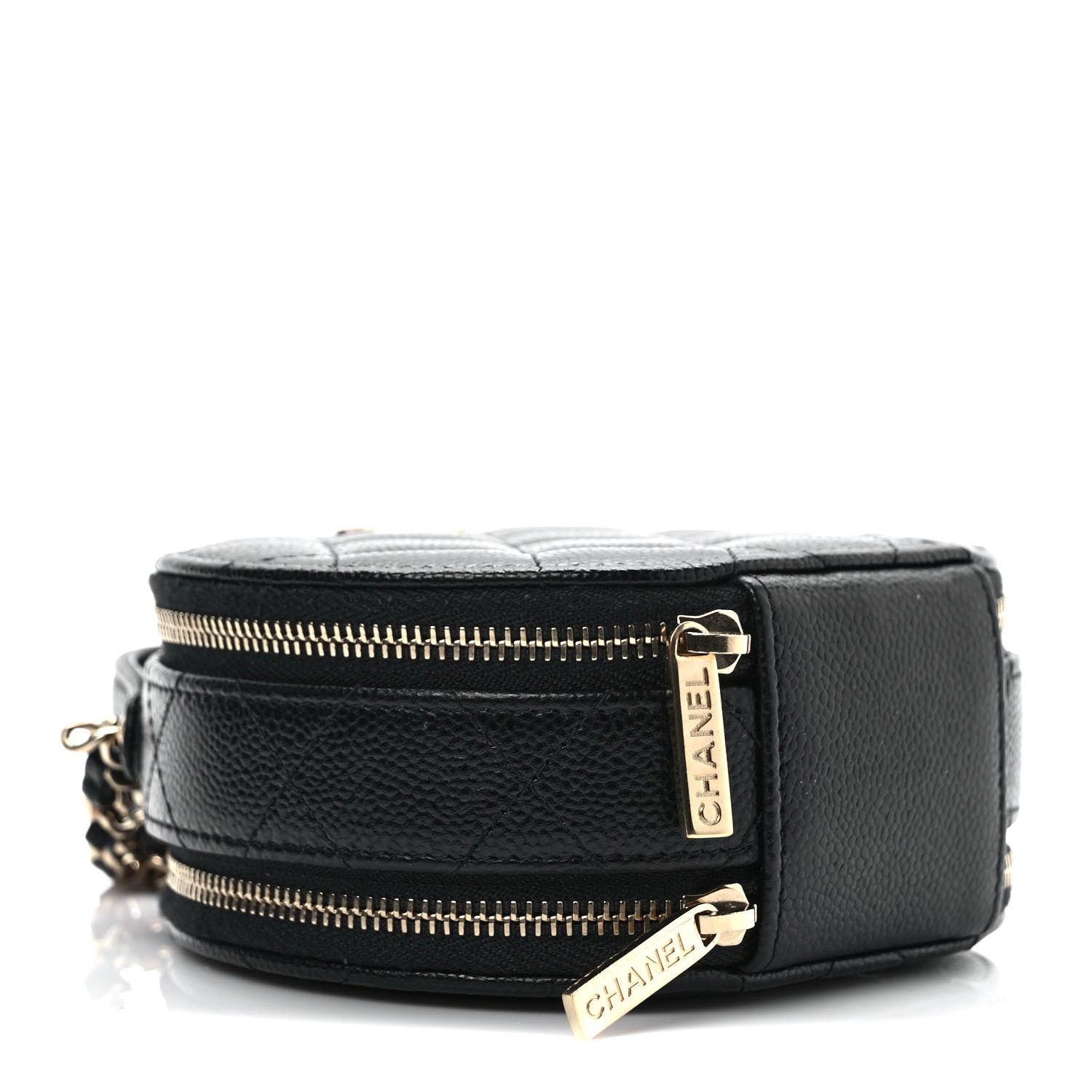 Chanel Caviar Quilted Round Handle With Care Vanity With Chain Black 4 of 10