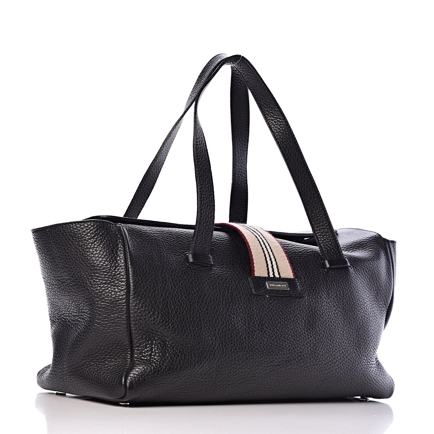 London Grainy Calfskin Shoulder Bag Black