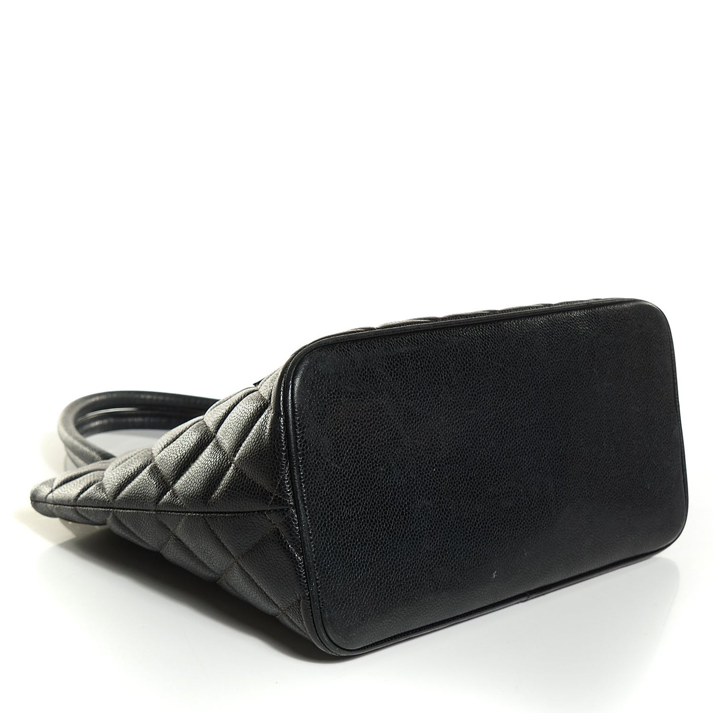 Caviar Quilted Medallion Tote Black