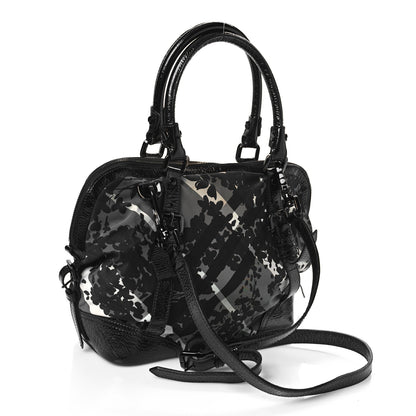 Burberry Nylon Beat Check Floral Florence Tote Black 2 of 9