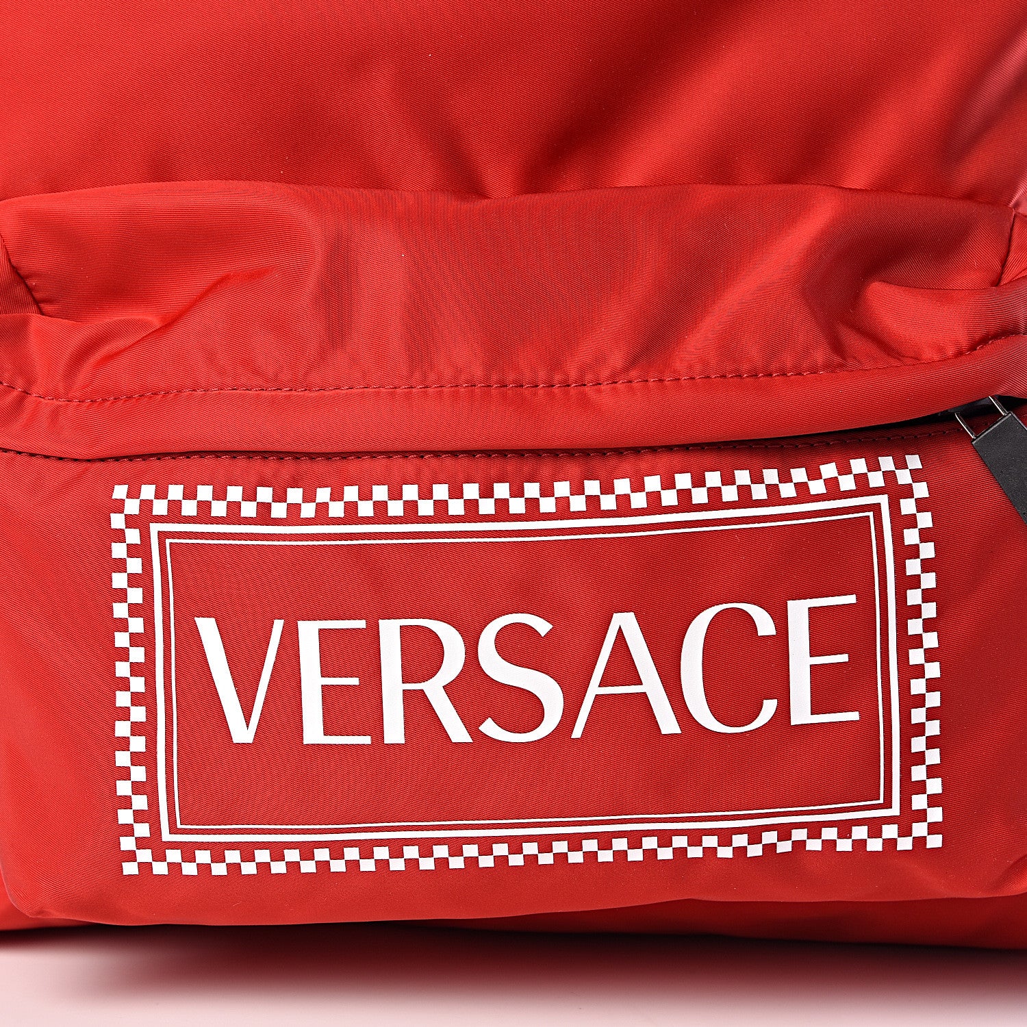 Versace Nylon 90's Vintage Logo Backpack Red White 9 of 9