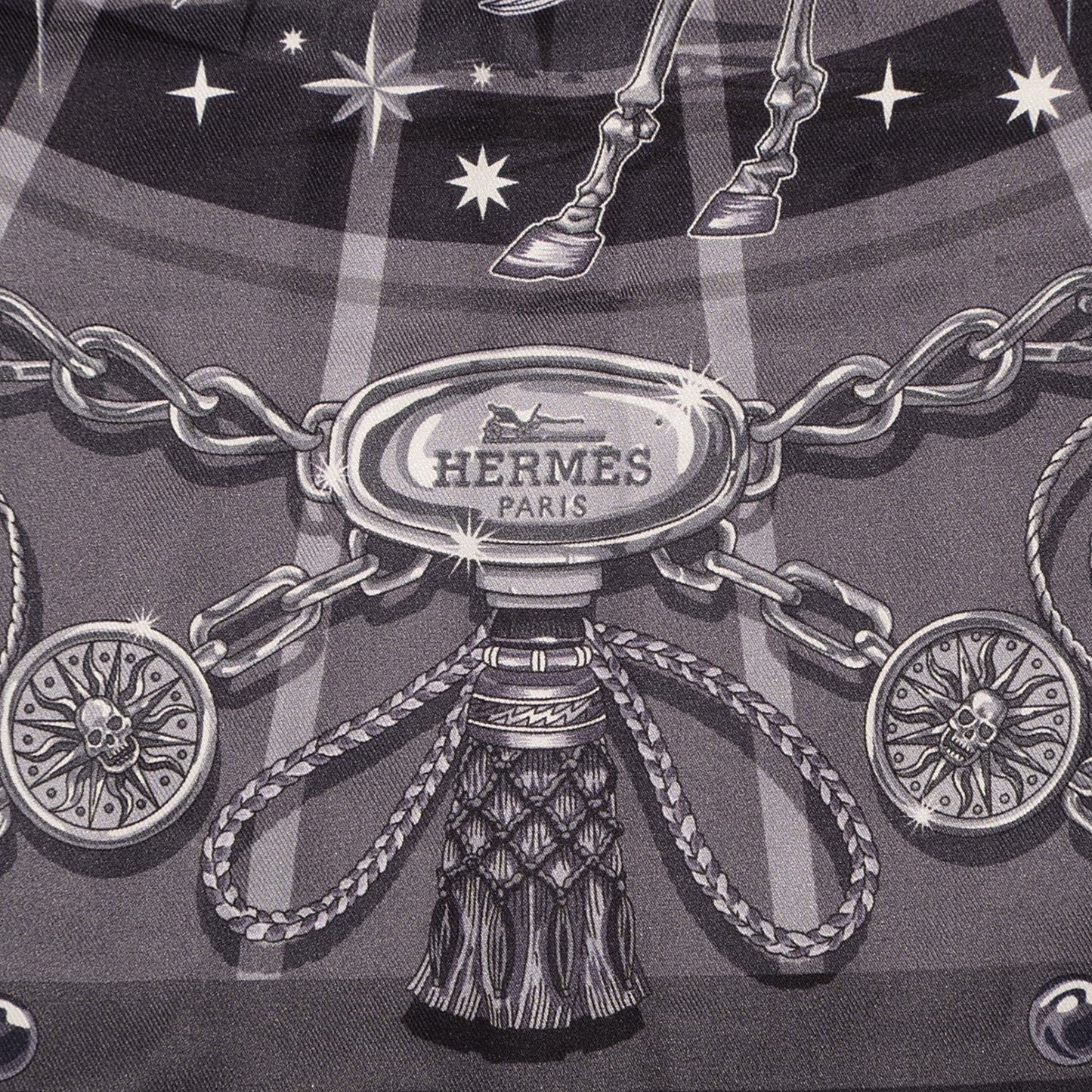 Silk C'Est La Fete Scarf 70 Gris Anthracite Gris Fonce