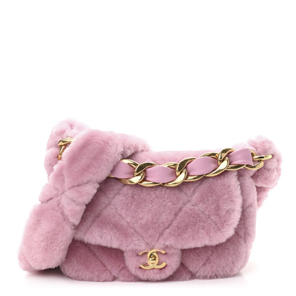 Chanel Shearling Lambskin Quilted Flap Pink 1 of 10