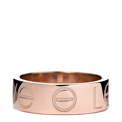 Cartier 18K Pink Gold 5.5mm Engraved LOVE Ring 46 3.75 3 of 4