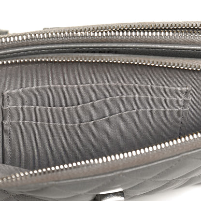 Chanel Grained Calfskin Quilted CC Box Clutch With Chain Grey 12 of 12