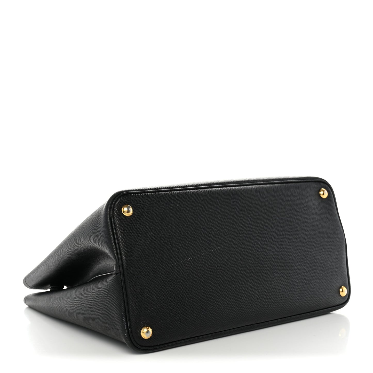 Saffiano Cuir Large Double Bag Black Fuoco