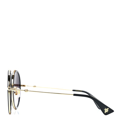 Gucci Metal Round Frame Sunglasses GG0061S Black 3 of 8
