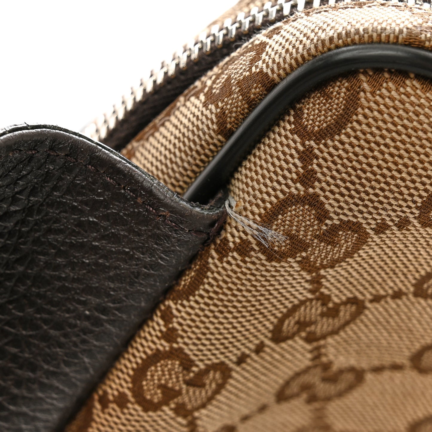 Monogram Dollar Calfskin Belt Bag Beige Ebony Testa di Moro Marrone Scuro