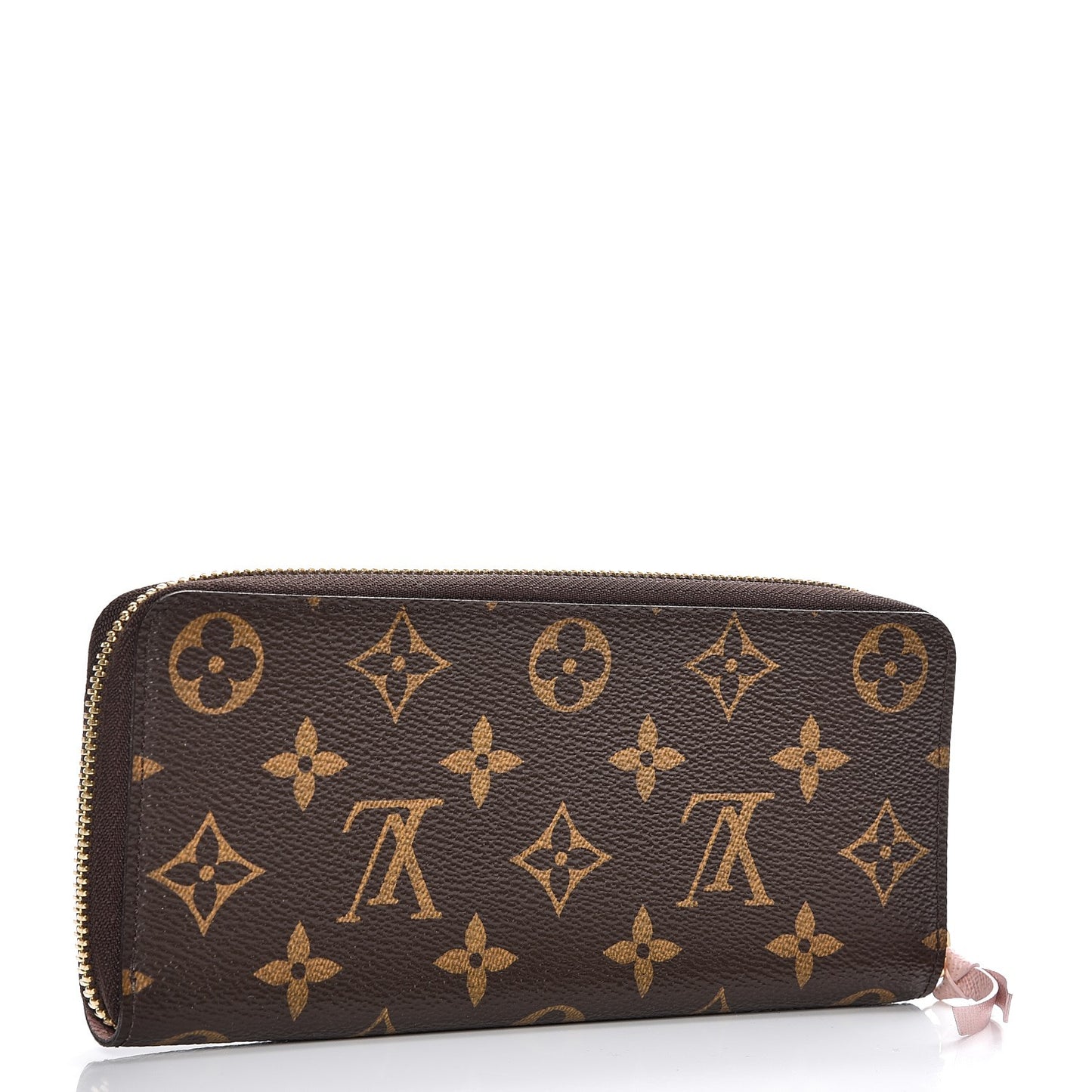 Monogram Clemence Wallet Rose Ballerine