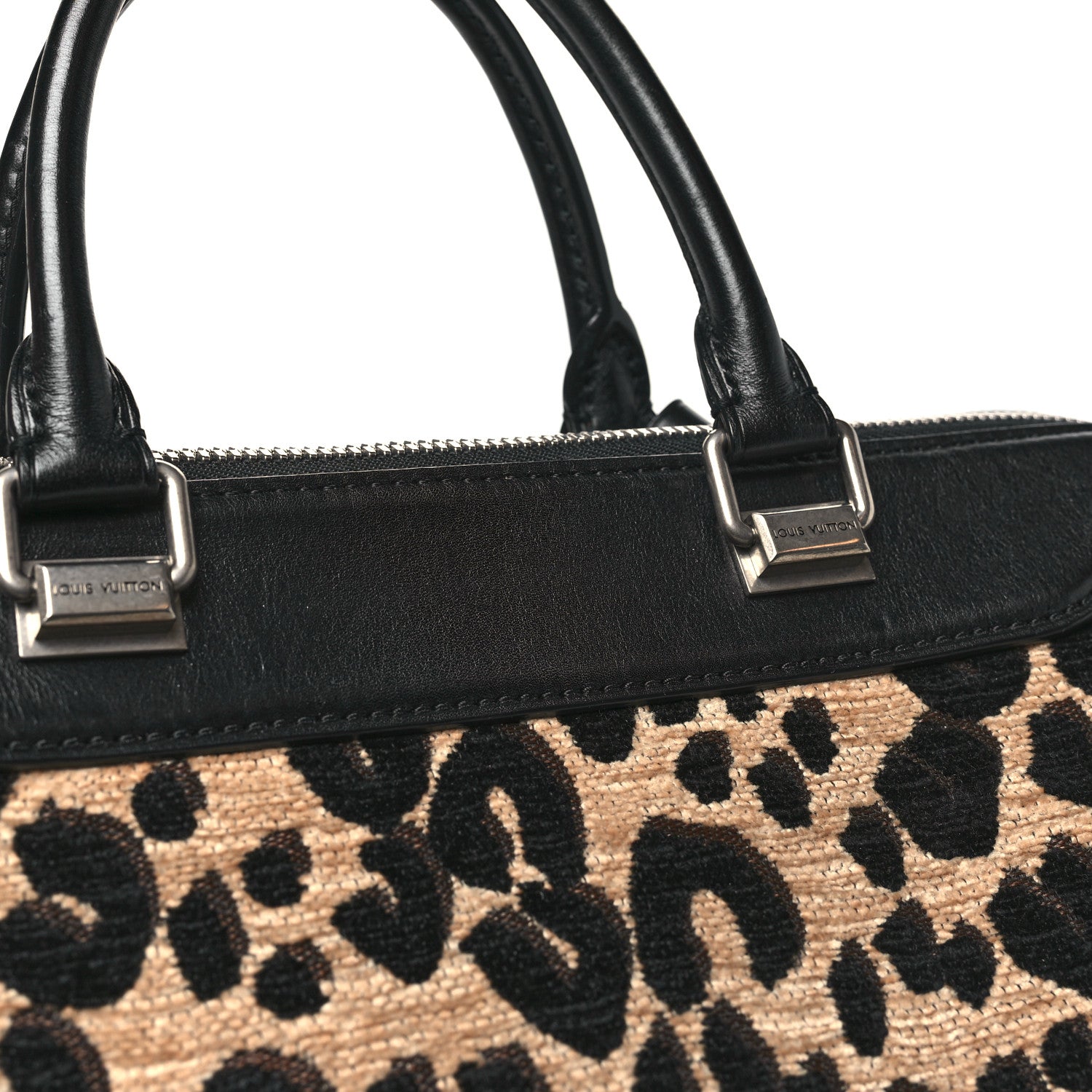 Louis Vuitton Jacquard Velvet Leopard Print Stephen Sprouse Speedy 10 of 10