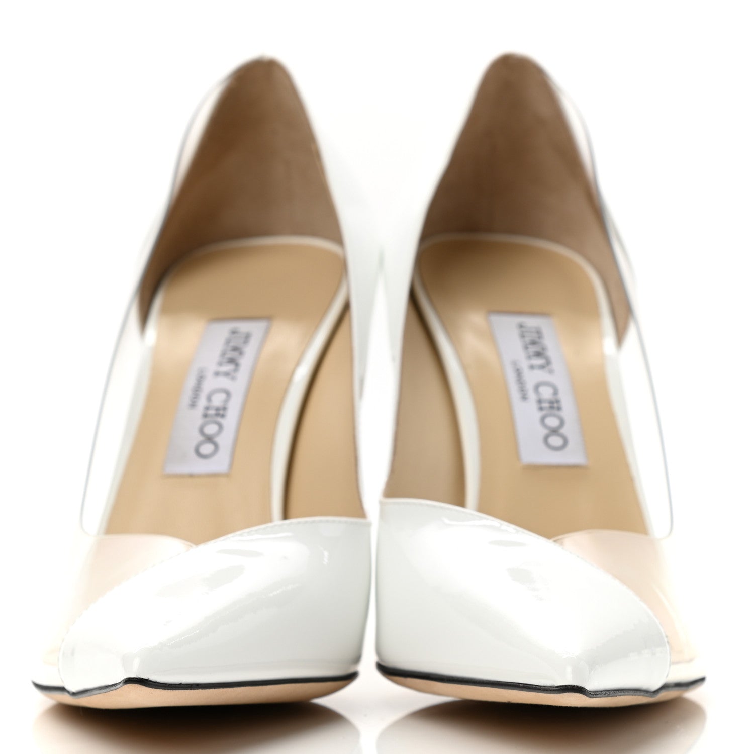Jimmy Choo Patent Iridescent Plexi Cass 95 Pumps 39 Optical White 3 of 8