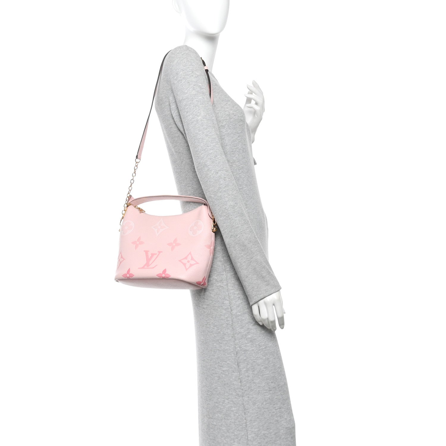 Louis Vuitton Empreinte Monogram Giant By The Pool Marshmallow Hobo PM Bouton De Rose 2 of 13