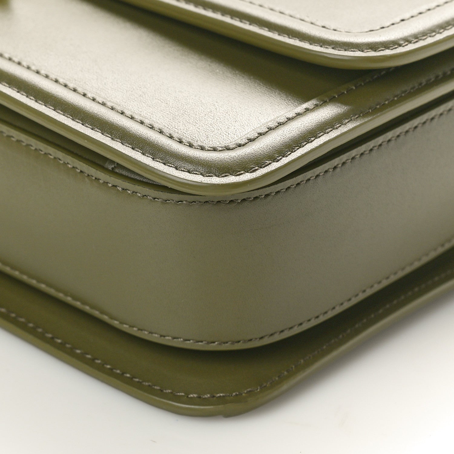 Saint Laurent Box Calfskin Monogram Medium Solferino Satchel Loden Green 9 of 9