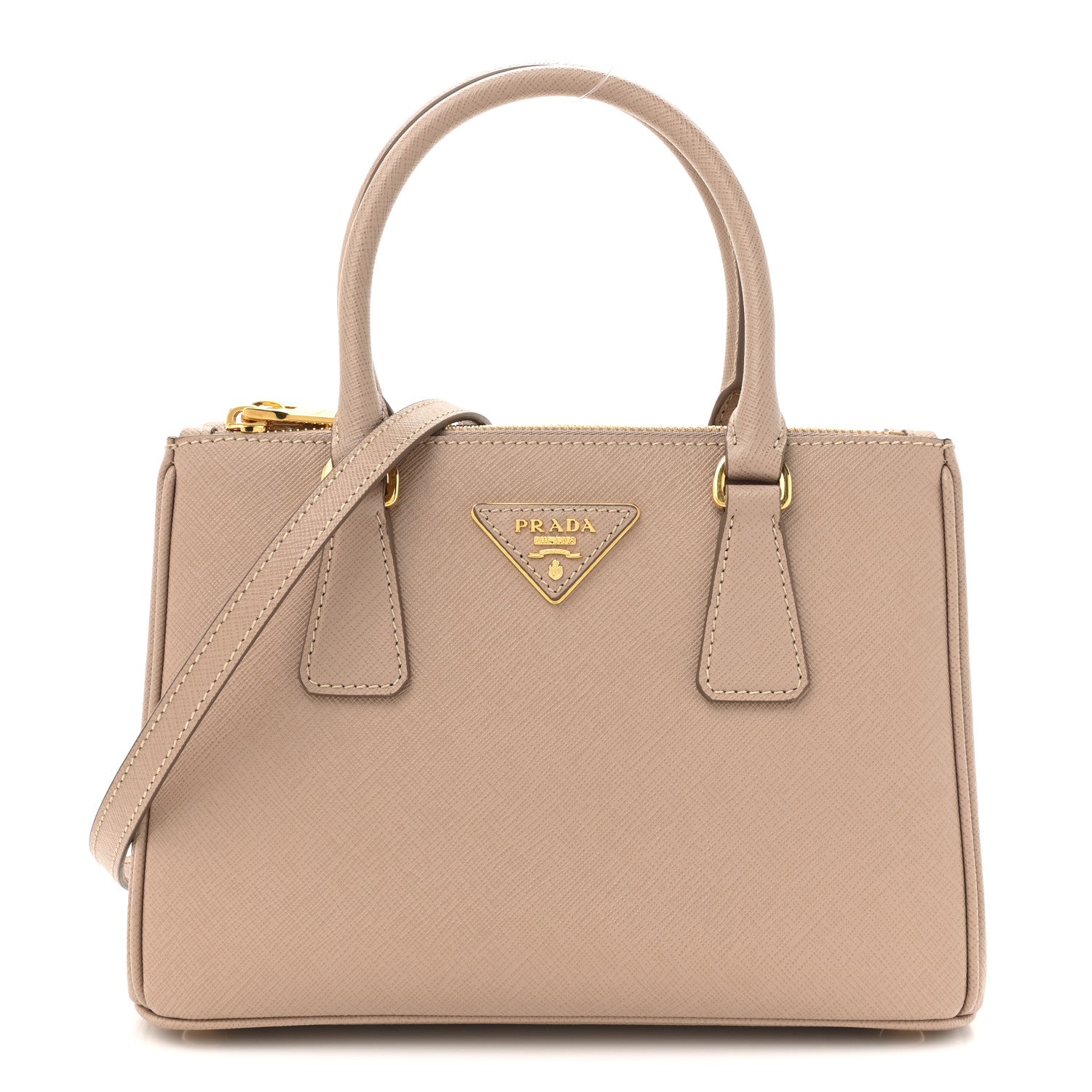 Prada Saffiano Mini Galleria Double Zip Tote Cammeo 1 of 9