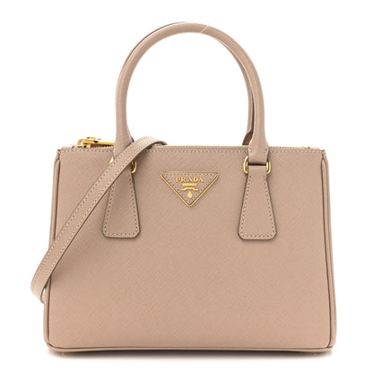 Prada Saffiano Mini Galleria Double Zip Tote Cammeo 1 of 9