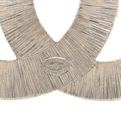 Chanel Baguette Crystal CC Brooch Silver 3 of 3