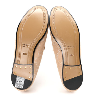 Gucci Canvas GG Monogram Horsebit Womens Jordaan Loafers 35.5 Souffle Rose 6 of 10