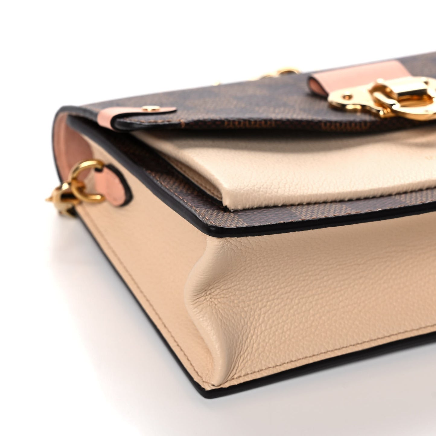 Damier Ebene Vavin Chain Wallet Creme