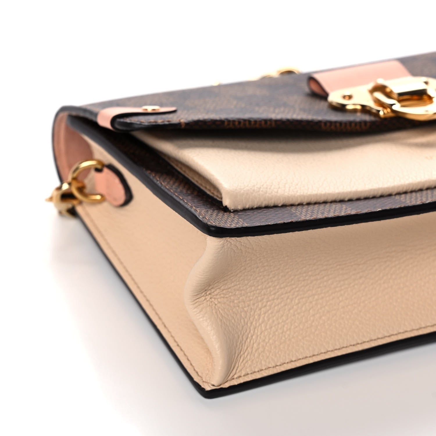 Louis Vuitton Damier Ebene Vavin Chain Wallet Creme 9 of 11