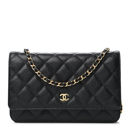 Chanel Caviar Quilted Wallet On Chain WOC Black 1 of 5