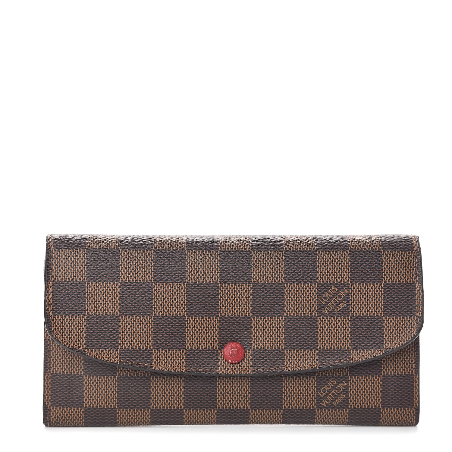 Louis Vuitton Damier Ebene Emilie Wallet Red 1 of 6