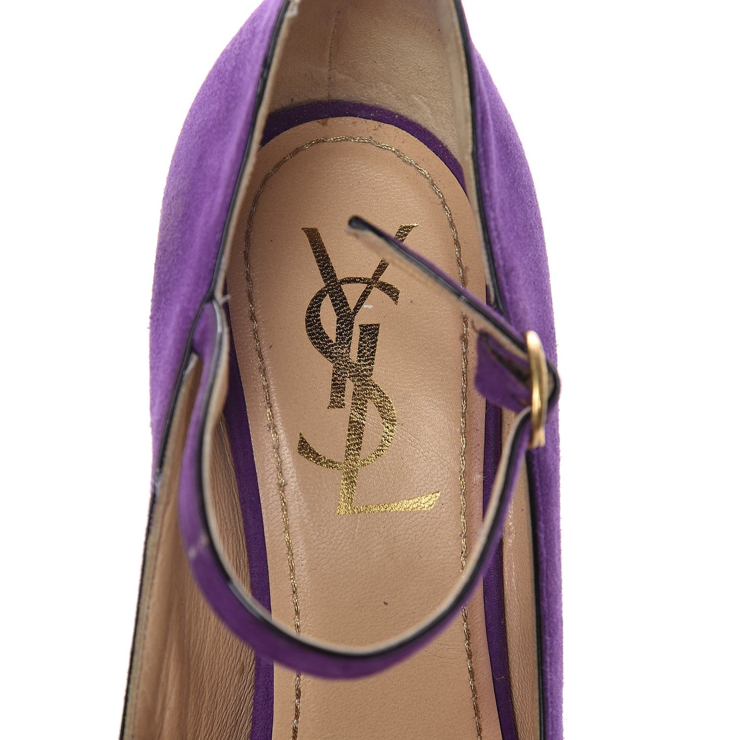 Kid Scamosciato Tribute 105 Platform Mary Jane Peep Toe Pumps 36 Viola