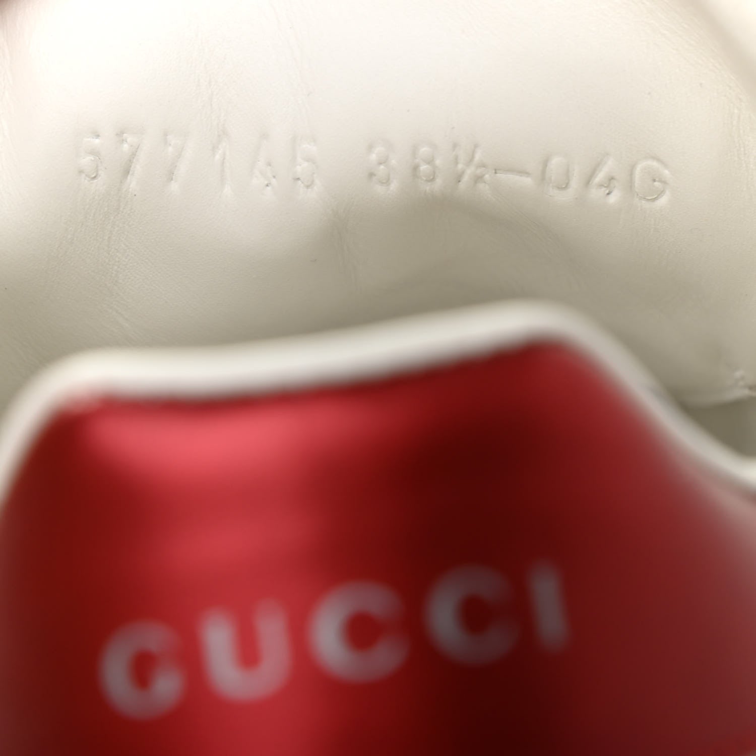 Gucci Calfskin Interlocking G Womens New Ace Sneakers 38.5 White Red Flame Green 8 of 8