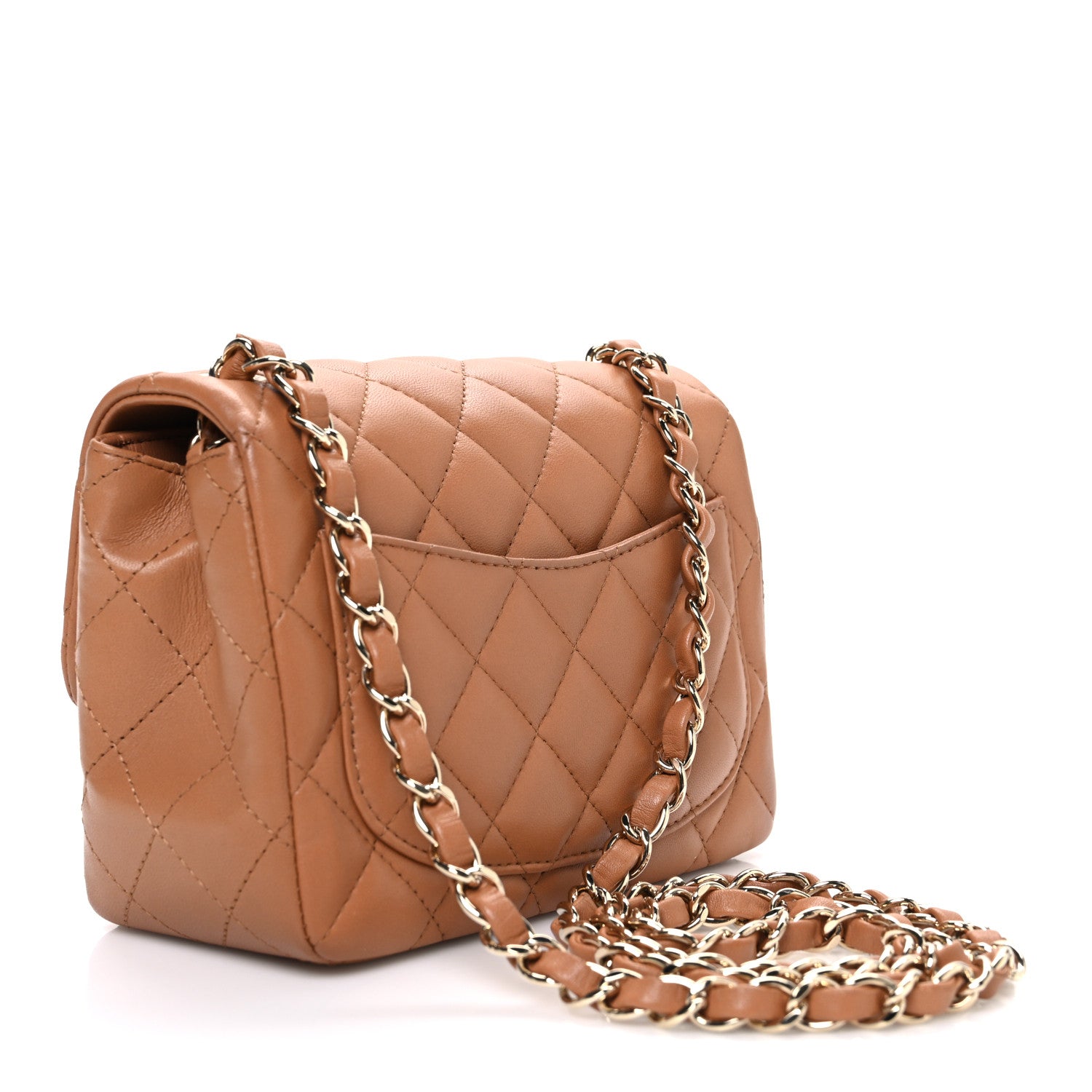 Chanel Lambskin Quilted Mini Square Flap Brown 3 of 10