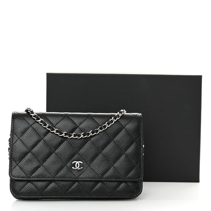 Chanel Caviar Quilted Wallet On Chain WOC Black 12 of 12
