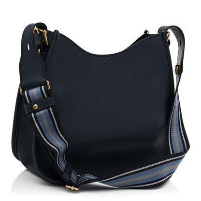 Prada Vitello Daino Hobo Messenger Bag Baltico 2 of 10