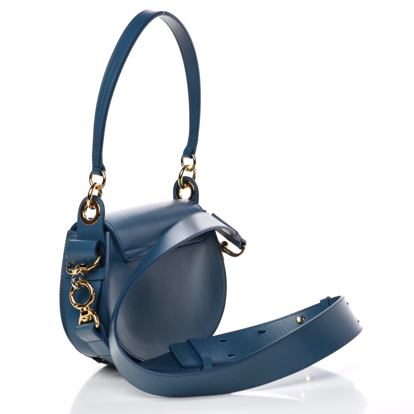 Calfskin Small Tess Bag Vinyl Blue