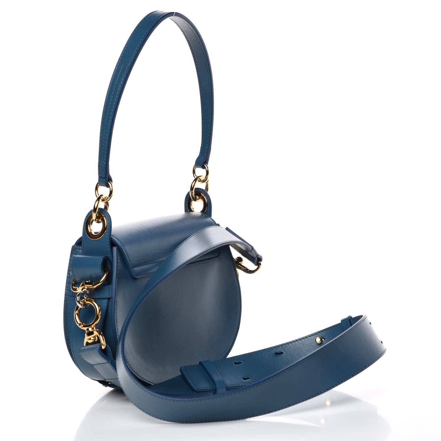 Chloe Calfskin Small Tess Bag Vinyl Blue 4 of 11