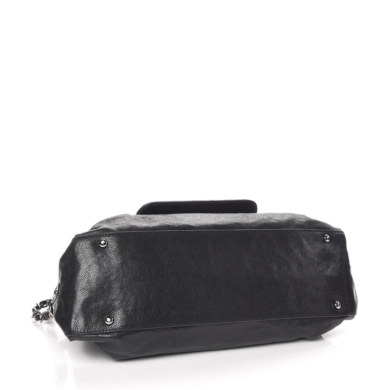 Chanel Glazed Caviar Pocket In The City Shoulder Bag Black 4 of 9