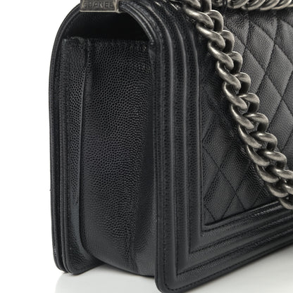 Chanel Caviar Quilted Medium Boy Flap Black 8 of 8