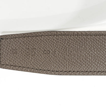 Hermes Epsom Swift 32mm Belt Strap Etain Craie 5 of 5