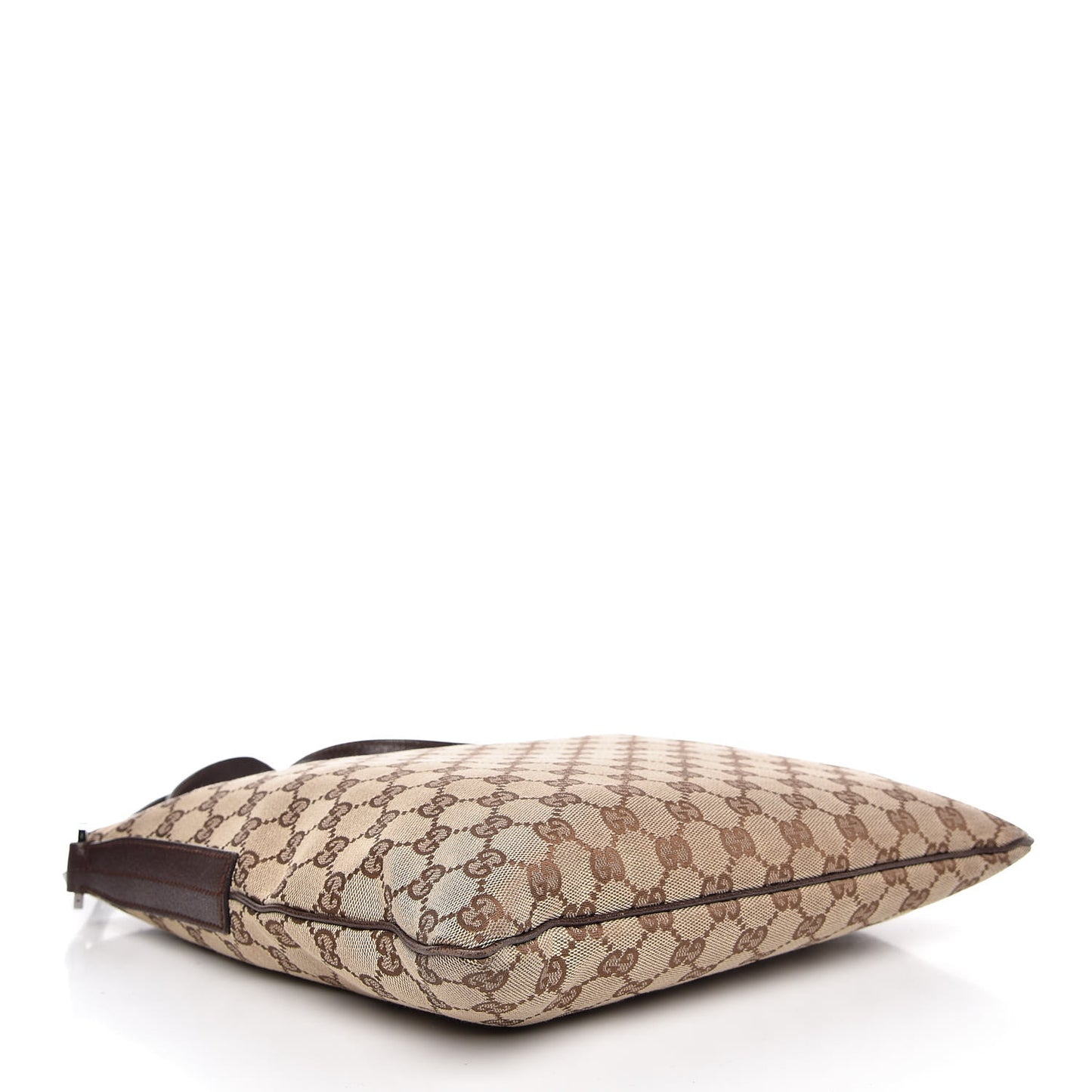GG Supreme Monogram Medium Flat Messenger Bag Dark Brown
