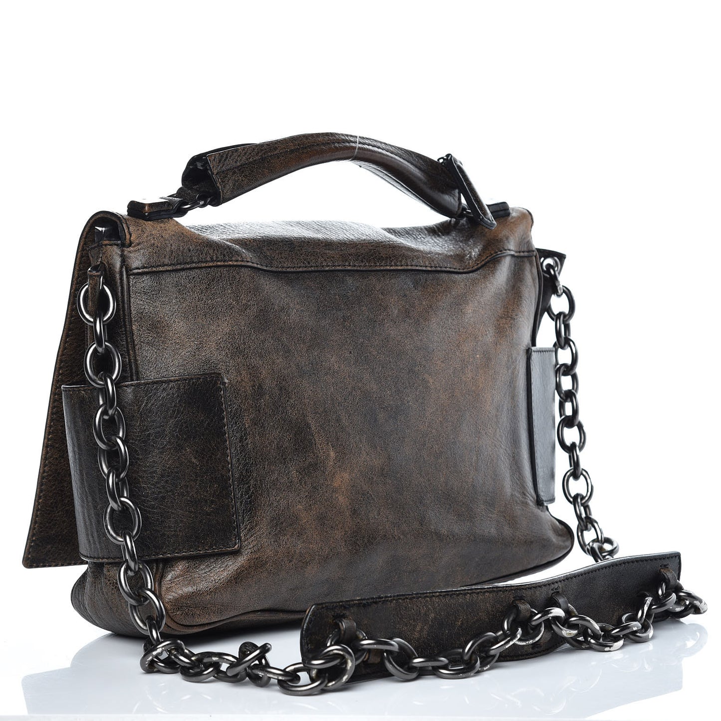Tumbled Sheepskin Eve Messenger Brown
