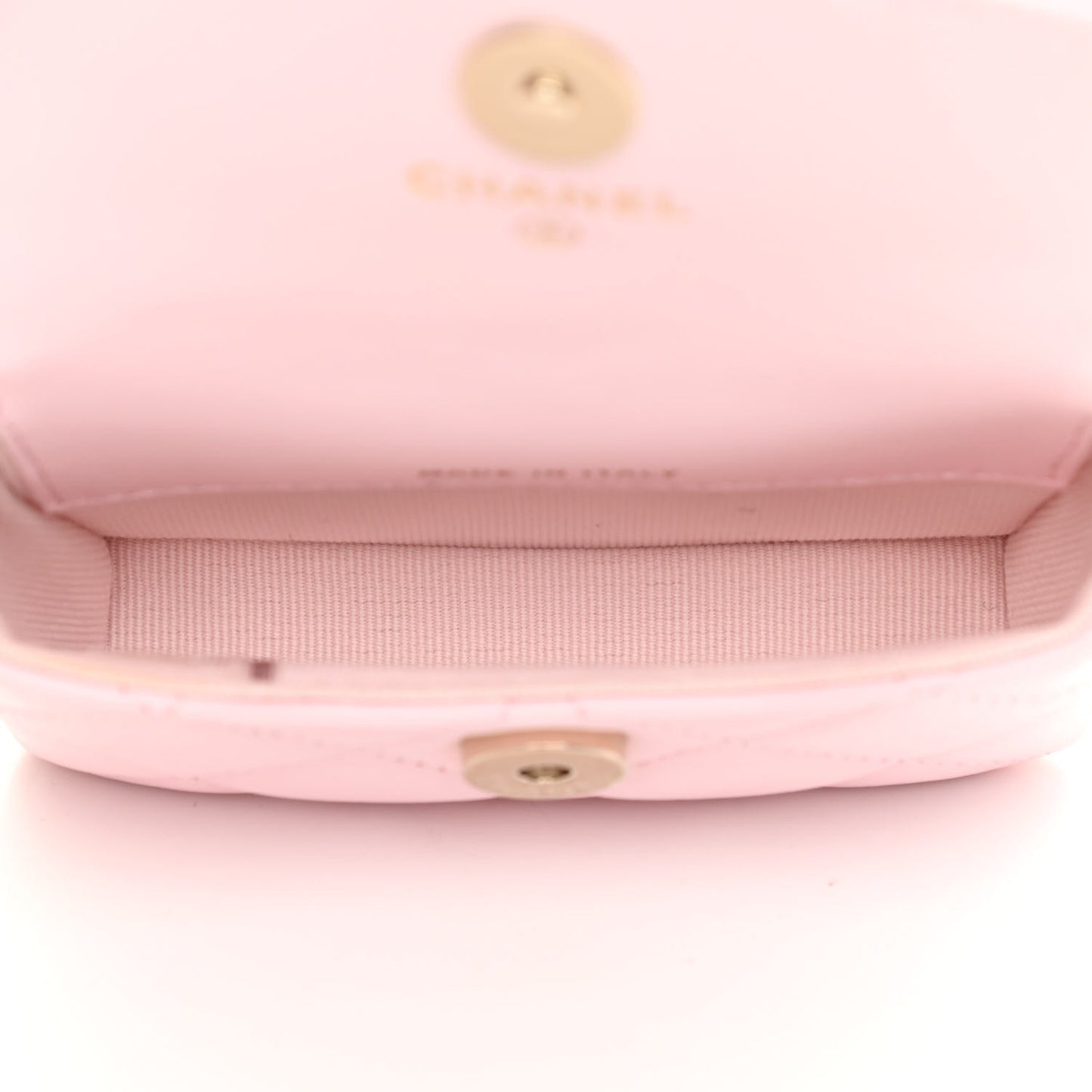 Lambskin Quilted Pearl Chain Belt Bag Light Pink