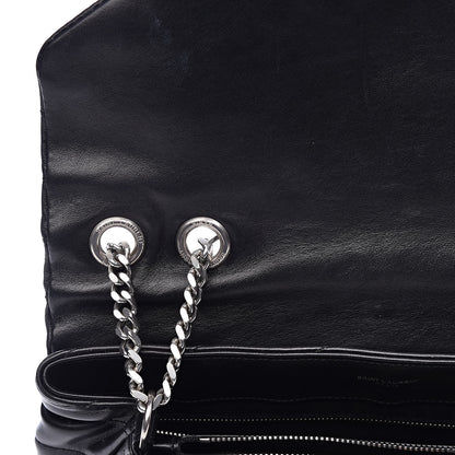 Saint Laurent Calfskin Y Quilted Monogram Medium Loulou Chain Satchel Black 8 of 16