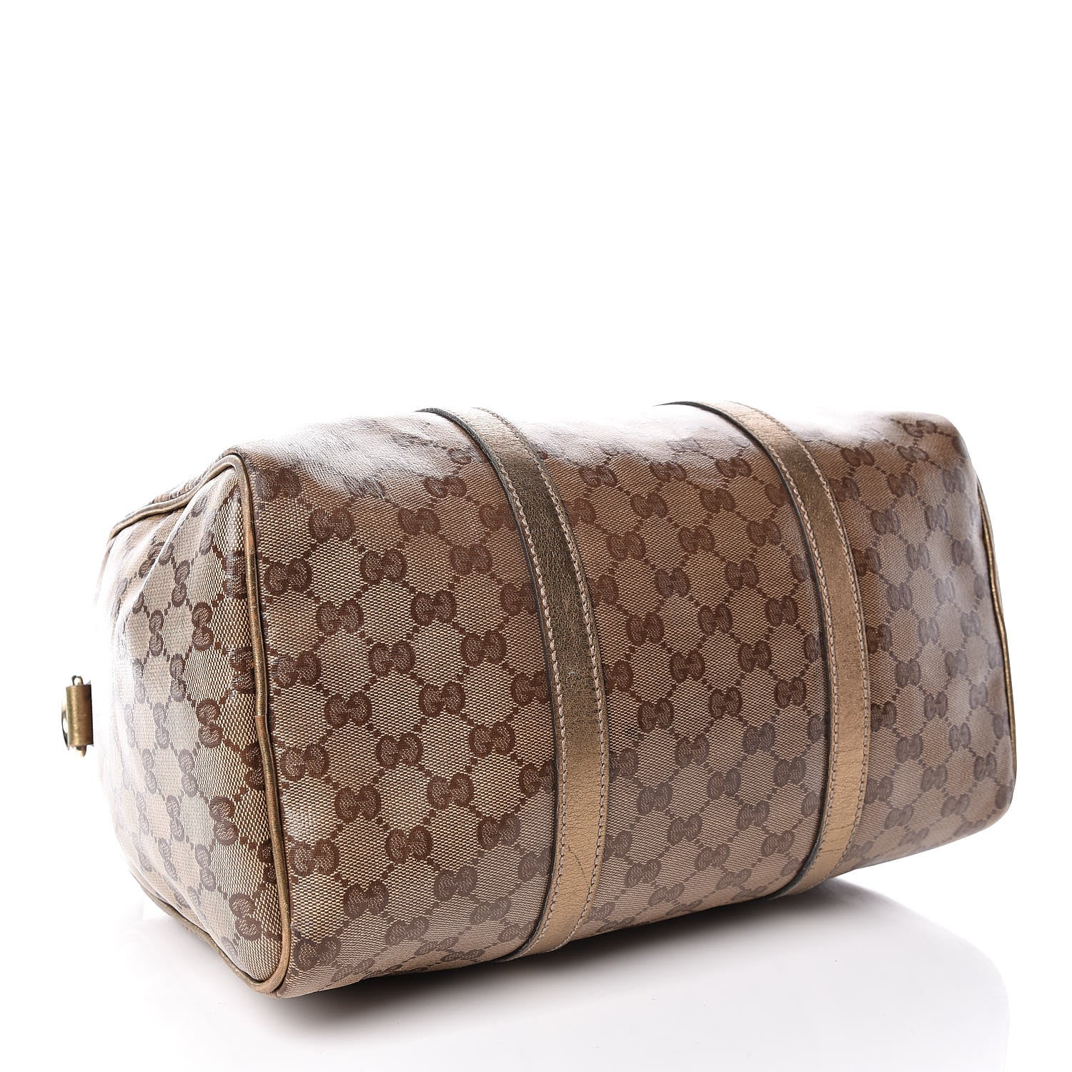 Gucci Crystal Monogram Medium Joy Boston Gold 4 of 26