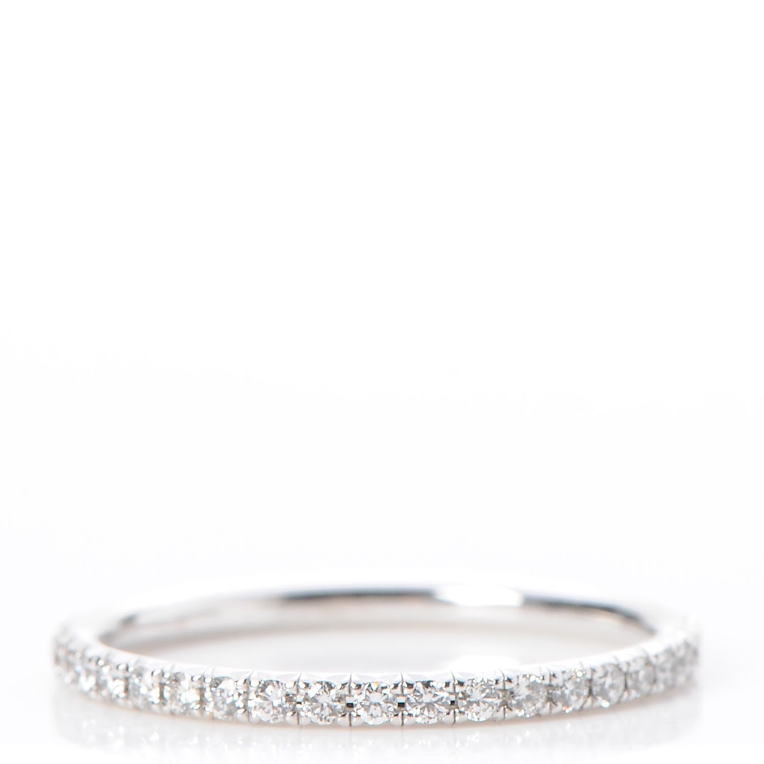 Tiffany 18K White Gold Diamond Metro Ring 48 4.5 3 of 7