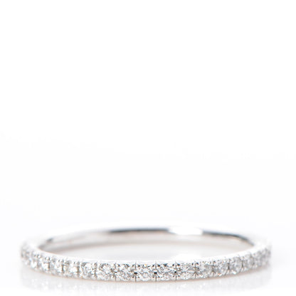 Tiffany 18K White Gold Diamond Metro Ring 48 4.5 3 of 7