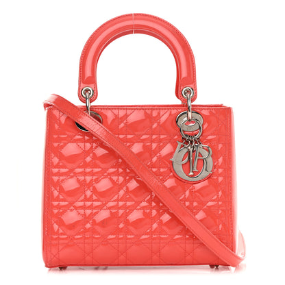 Christian Dior Patent Cannage Medium Lady Dior Fuchsia 1 of 18