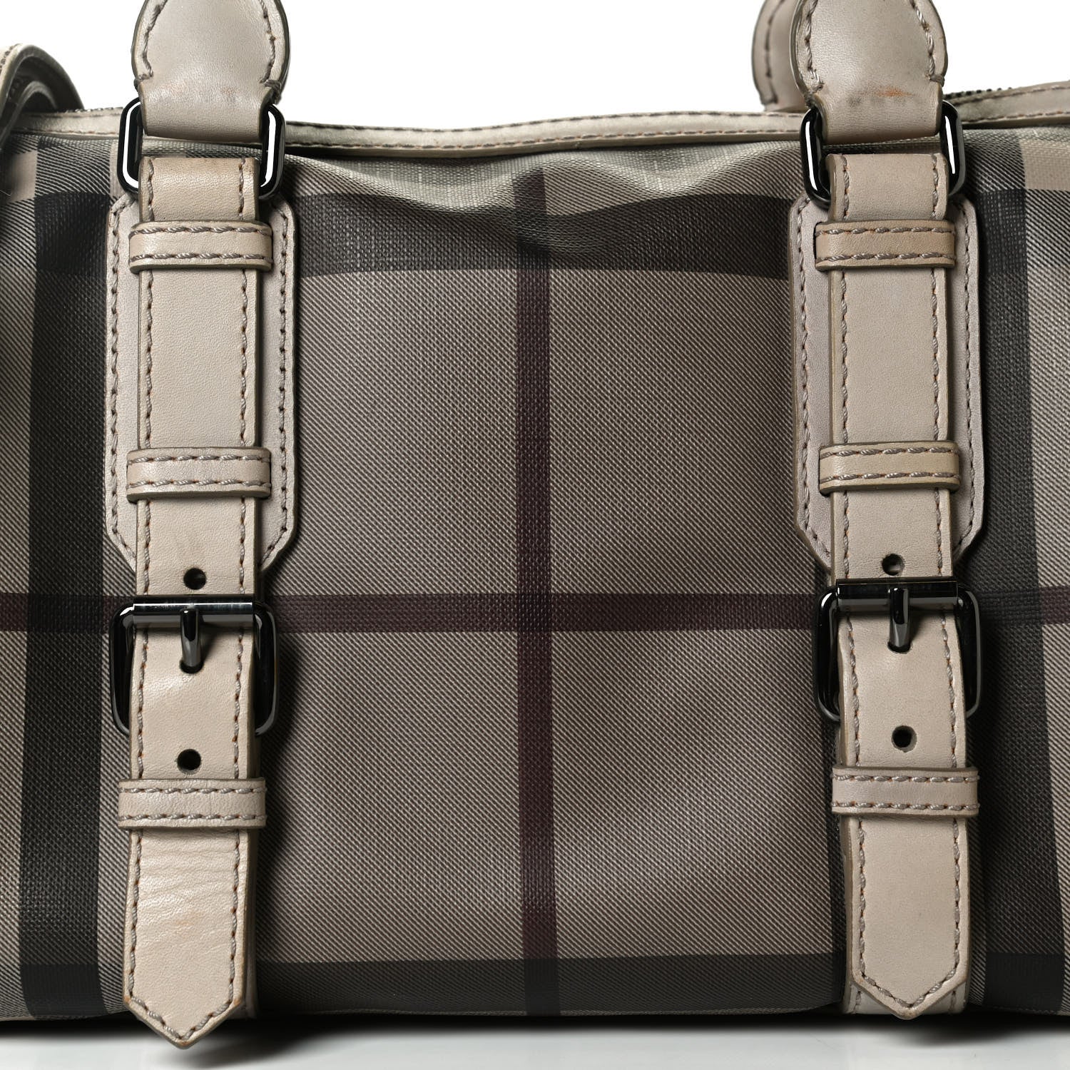 Burberry Smoked Check Small Chester Bowling Bag Trench 7 of 13
