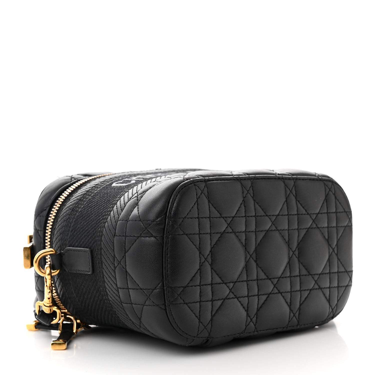 Christian Dior Lambskin Cannage Small Diortravel Vanity Case Black 4 of 12