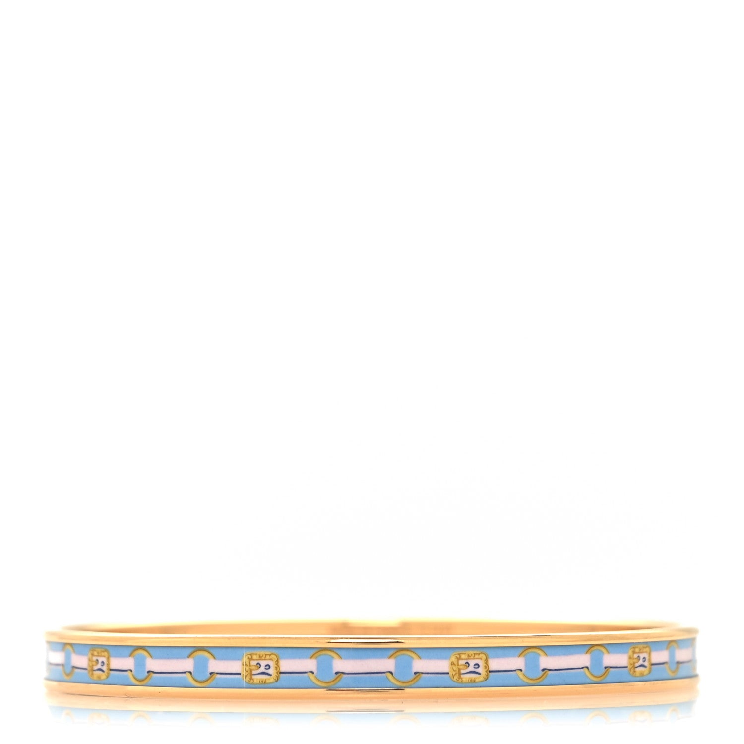 Hermes Enamel Printed Extra Narrow Bracelet 65 1 of 5