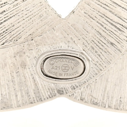 Chanel Baguette Crystal CC Brooch Silver 3 of 4