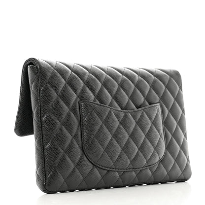 Chanel Caviar Quilted Flap Clutch Black 3 of 7